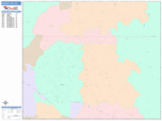 Midwest City  Wall Map Color Cast Style